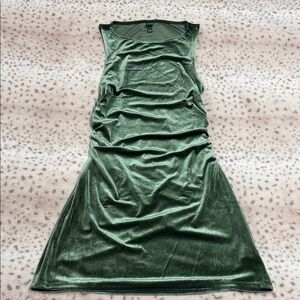 Wild Fable Green Velvet Maxi Dress